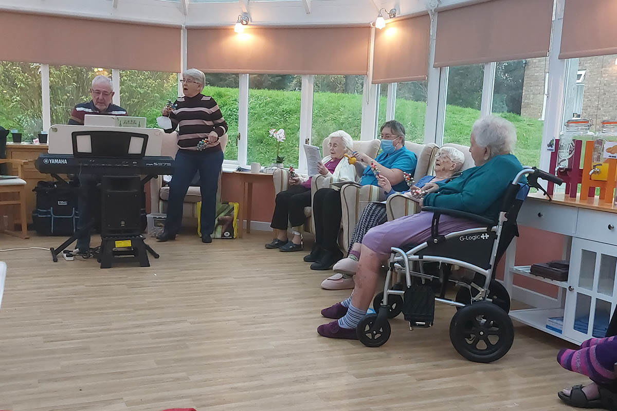 Music with Phil and Cathy at Loose Valley Care Home 