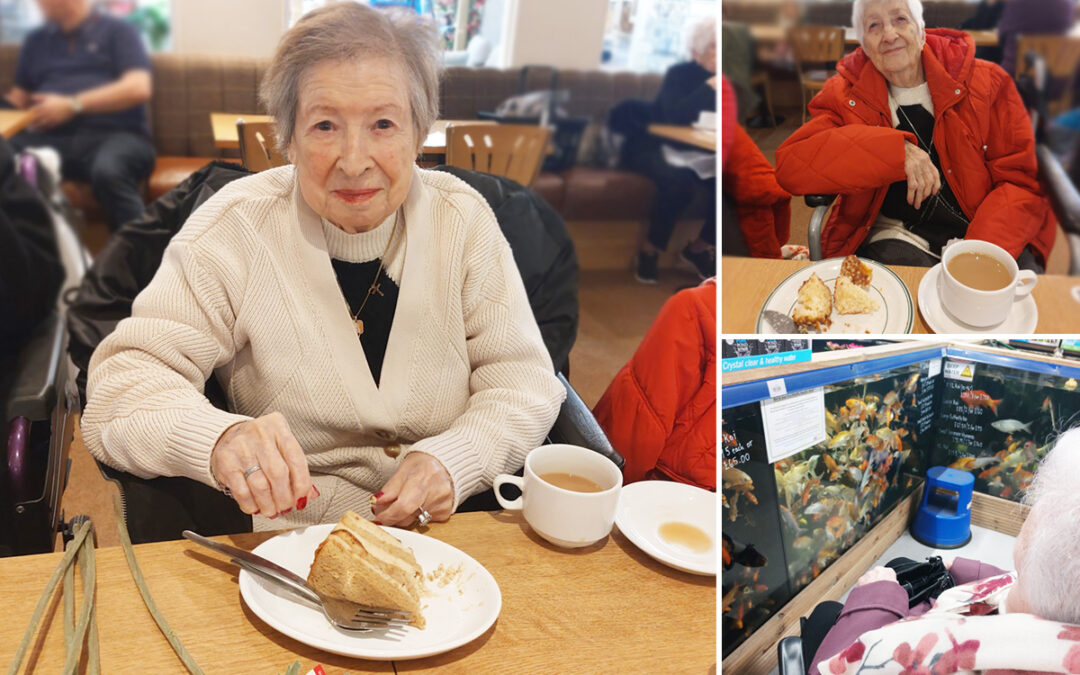 Loose Valley Care Home residents enjoy shopping and cafe trip at Notcutts