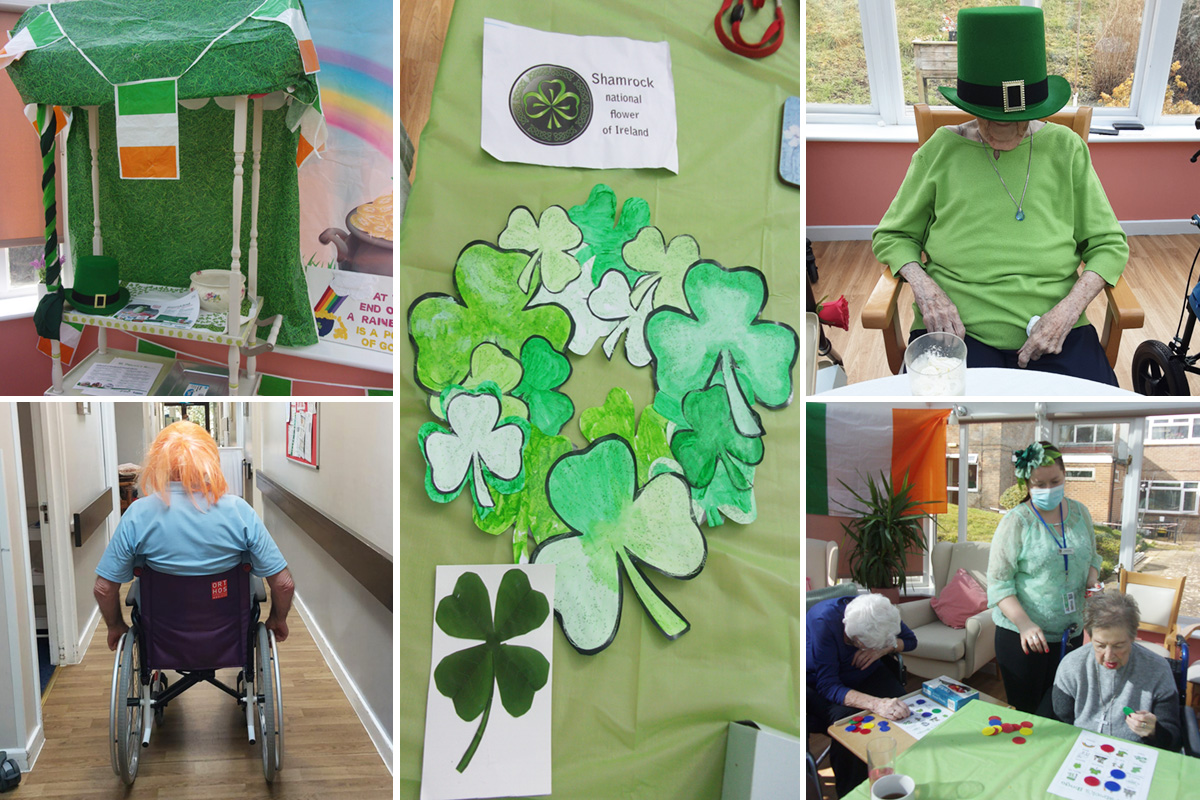 St Patrick's Day fun at Loose Valley Care Home