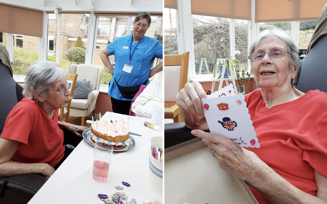 Happy birthday to Doreen at Loose Valley Care Home