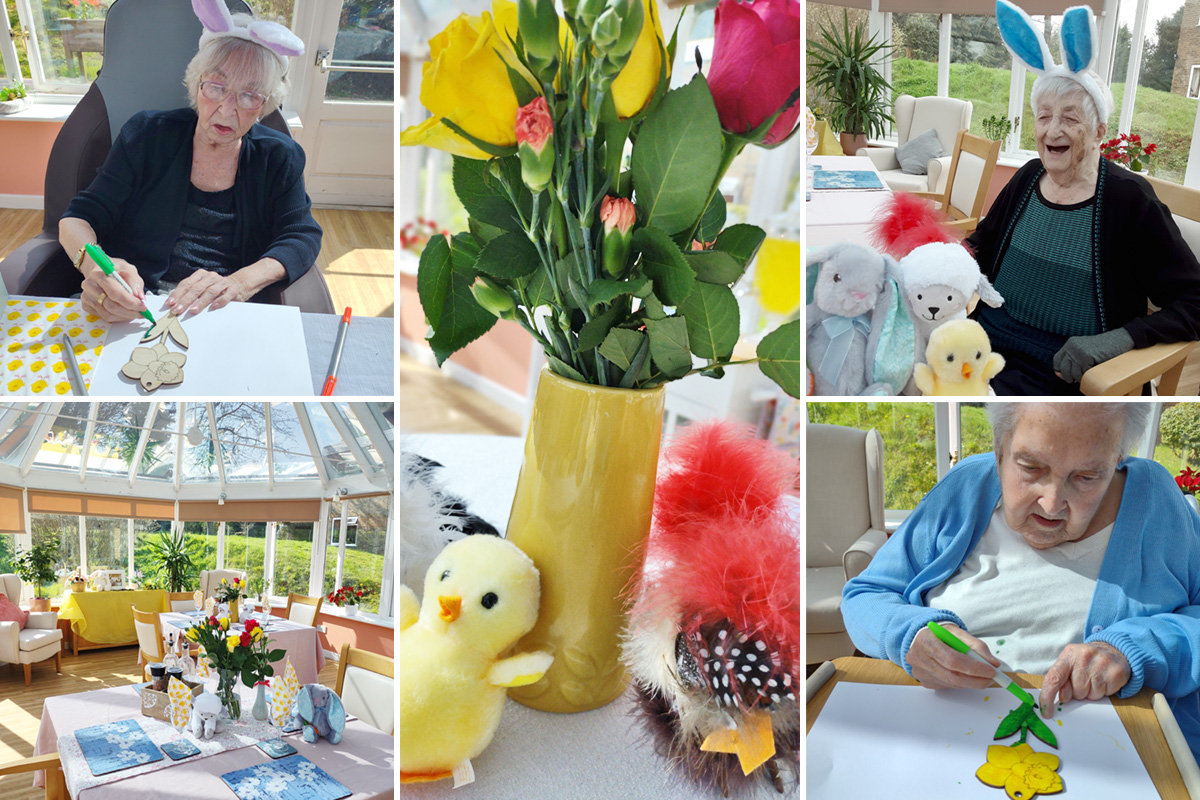 Easter arts and crafts at Loose Valley Care Home