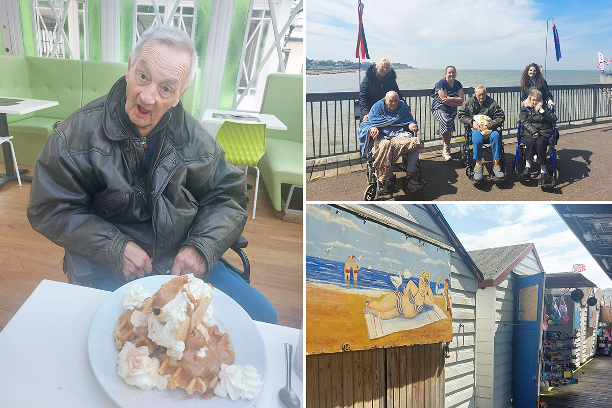 Loose Valley Care Home residents enjoying Herne Bay