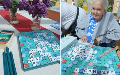 Scrabble gift at Loose Valley Care Home