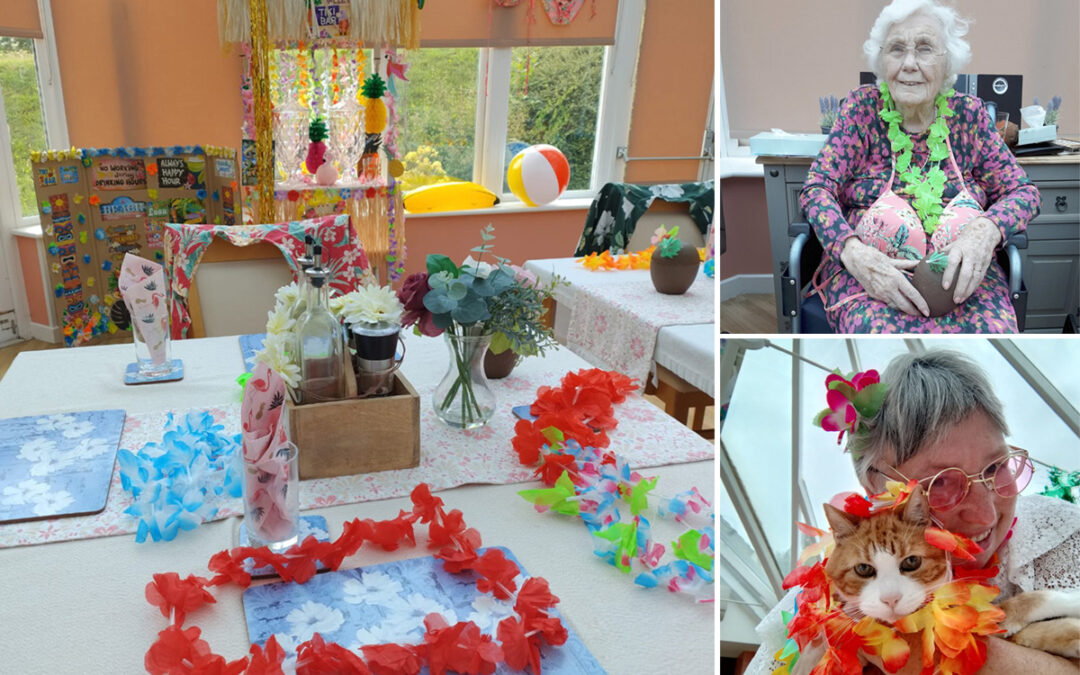 Beach party fun at Loose Valley Care Home
