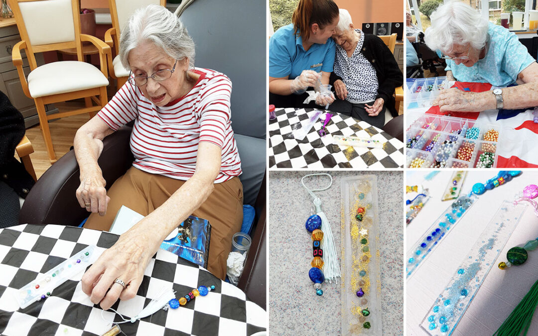 Experimenting with resin art at Loose Valley Care Home