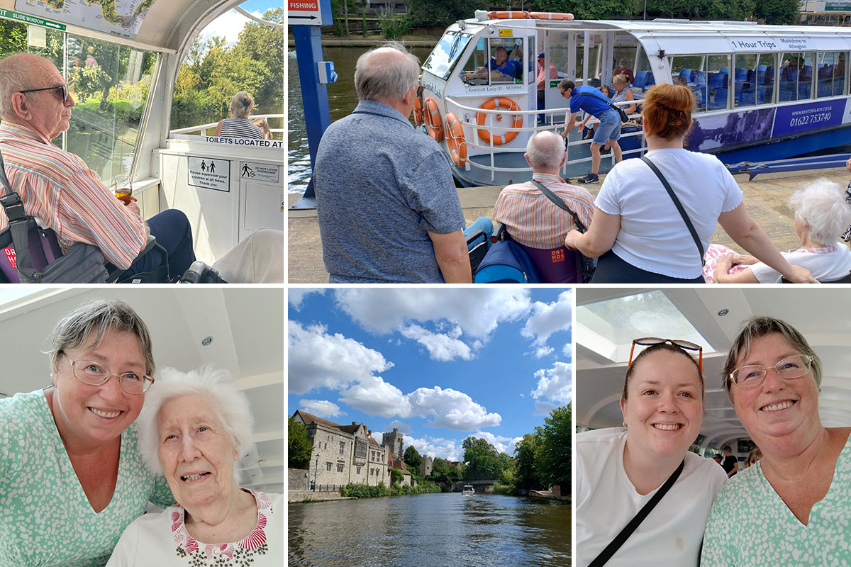 Loose Valley Care Home residents take a boat trip