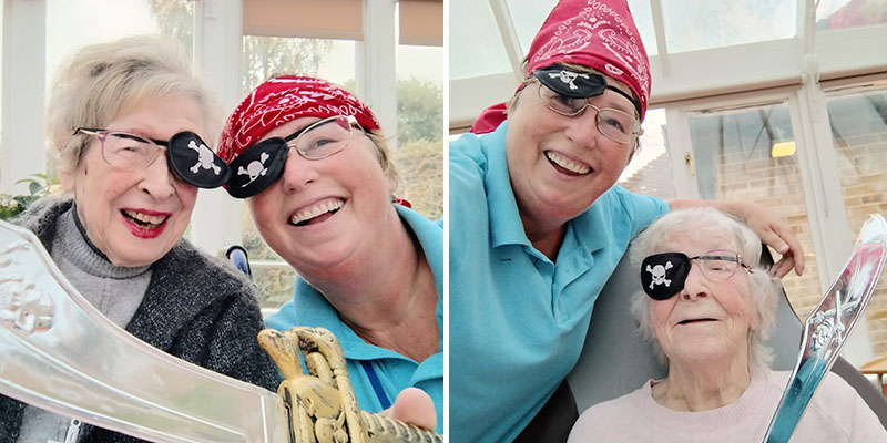 Pirate Day dressing up at Loose Valley Care Home