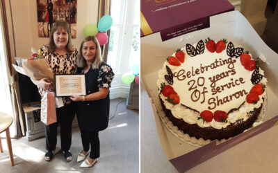 Sharon celebrates 20 years service at Loose Valley Care Home