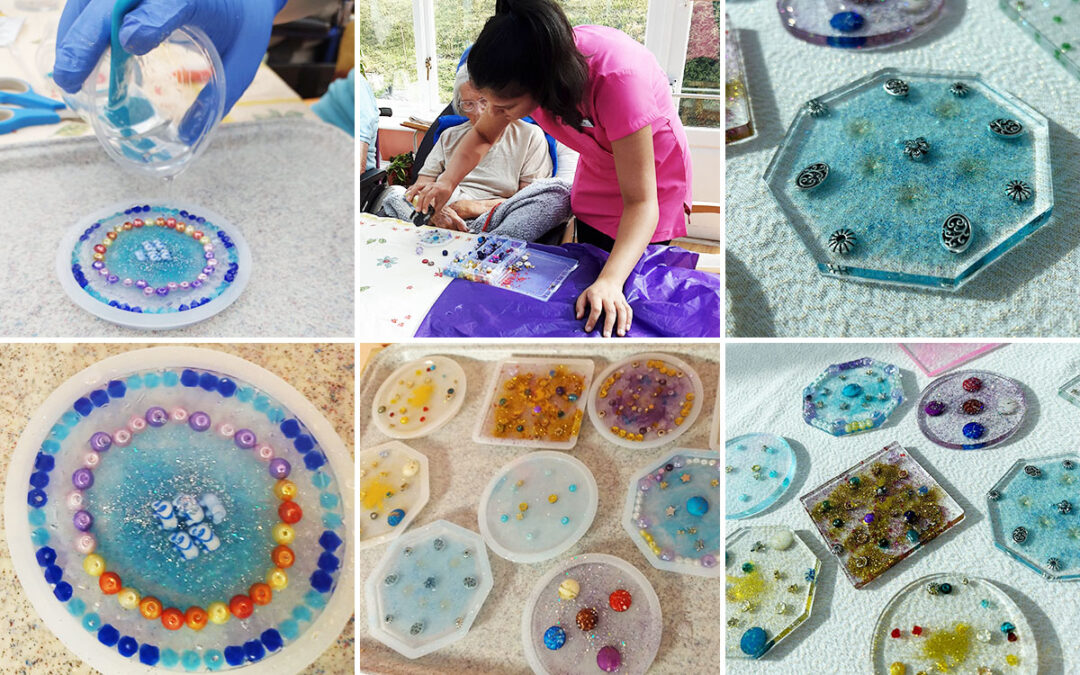 Loose Valley Care Home residents enjoy resin crafts