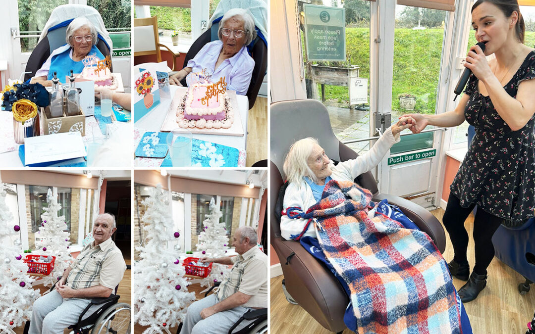 Birthday wishes and Christmas activities at Loose Valley Care Home
