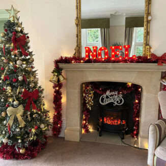 Cosy Christmas decorations at Loose Valley Care Home