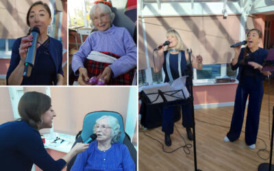 Caz and Ellie perform at Loose Valley Care Home