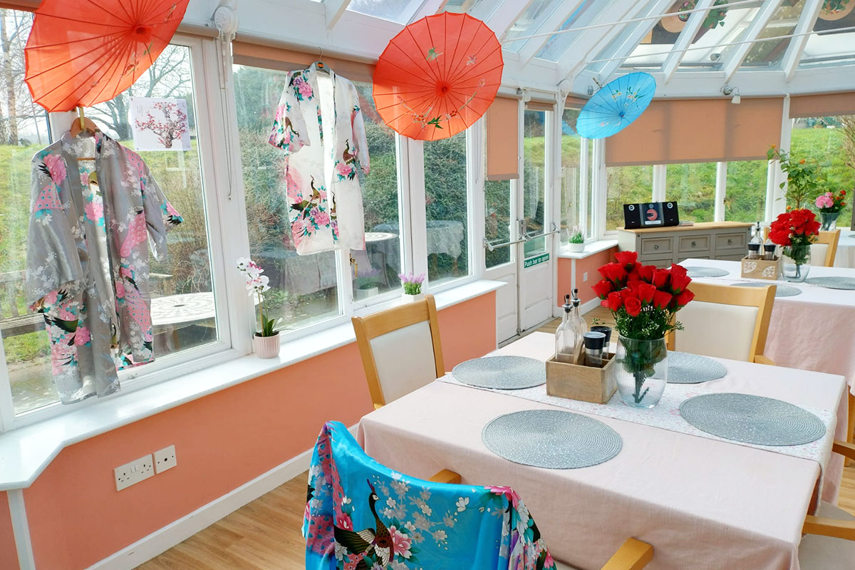 Chinese New Year decorations at Loose Valley Care Home
