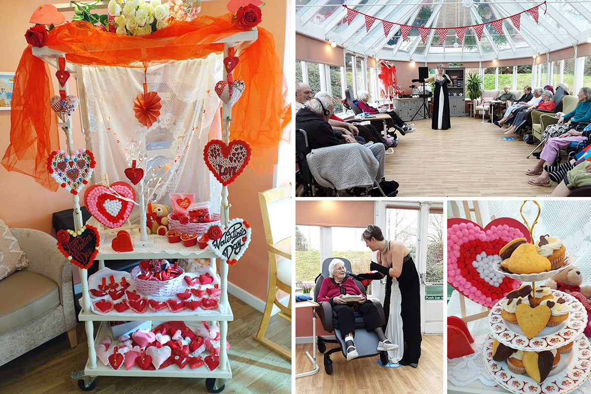 Valentines Day music and treats at Loose Valley Care Home