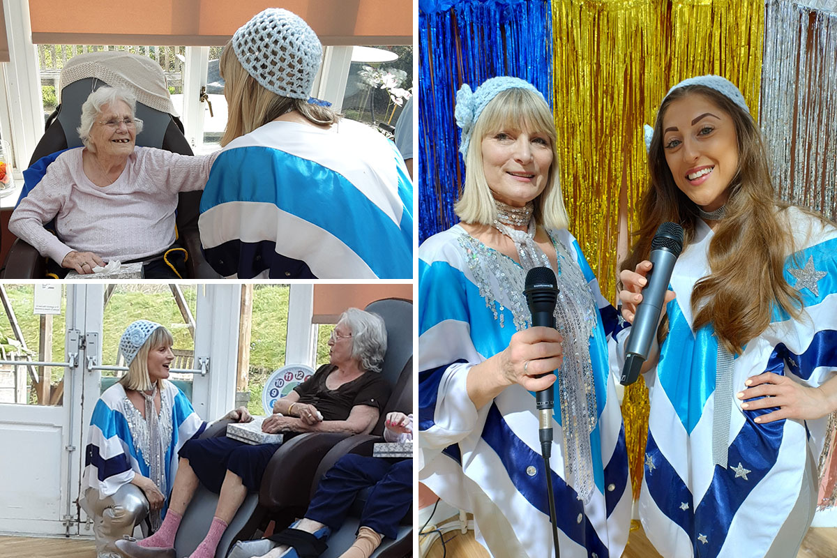 Caz and Ellie bring ABBA to Loose Valley Care Home