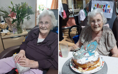 Birthday wishes for Evelyn at Loose Valley Care Home