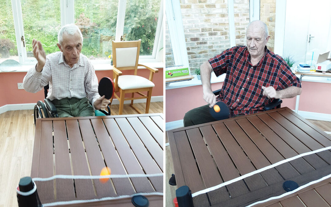 Loose Valley Care Home residents enjoy games of table tennis