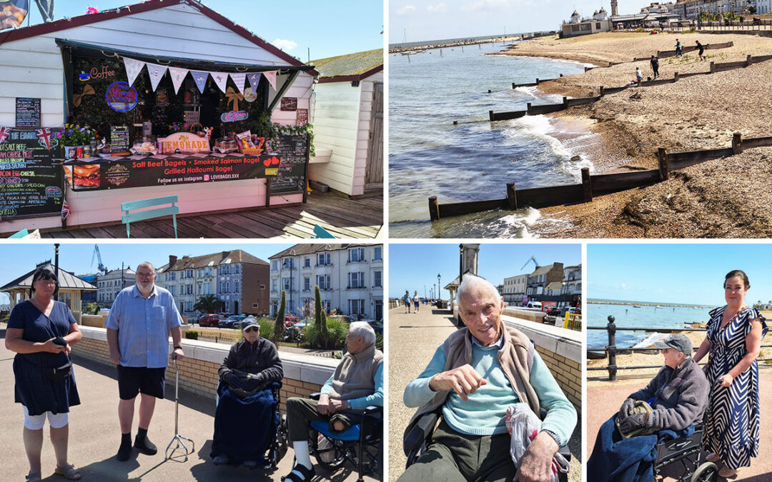 Loose Valley Care Home residents enjoy a classic day out by the coast