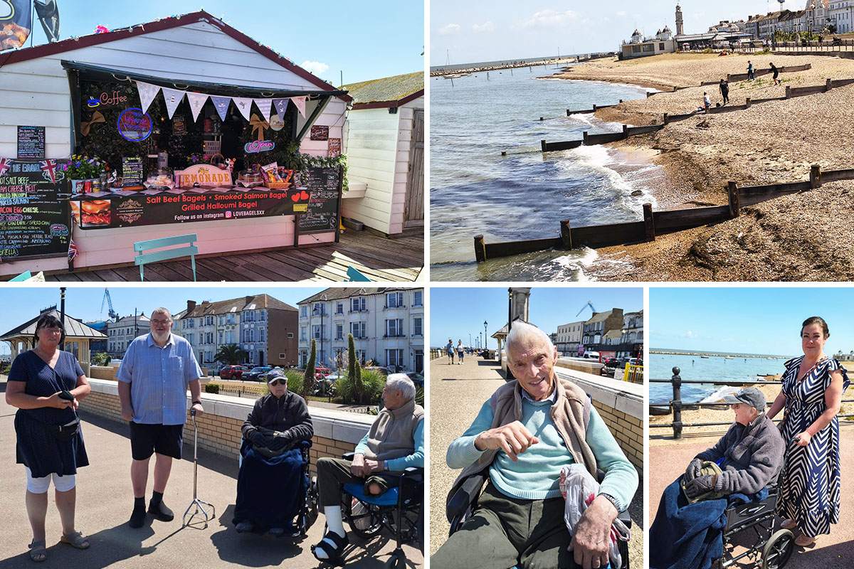Loose Valley Care Home residents enjoy a classic day out by the coast