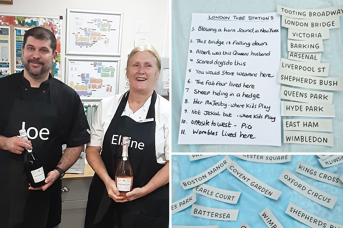 International Chefs Day and tube station quiz at Loose Valley Care Home