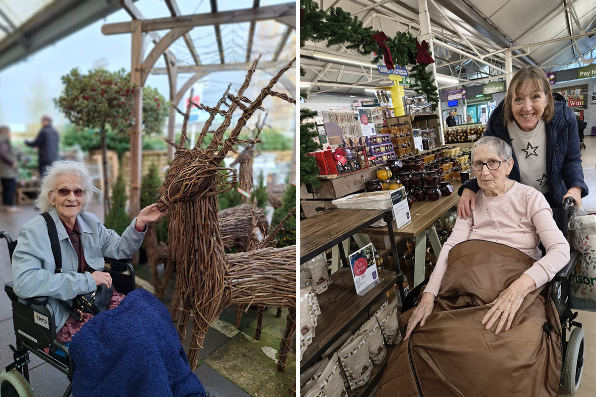 Festive Garden Centre trip for Loose Valley Care Home residents
