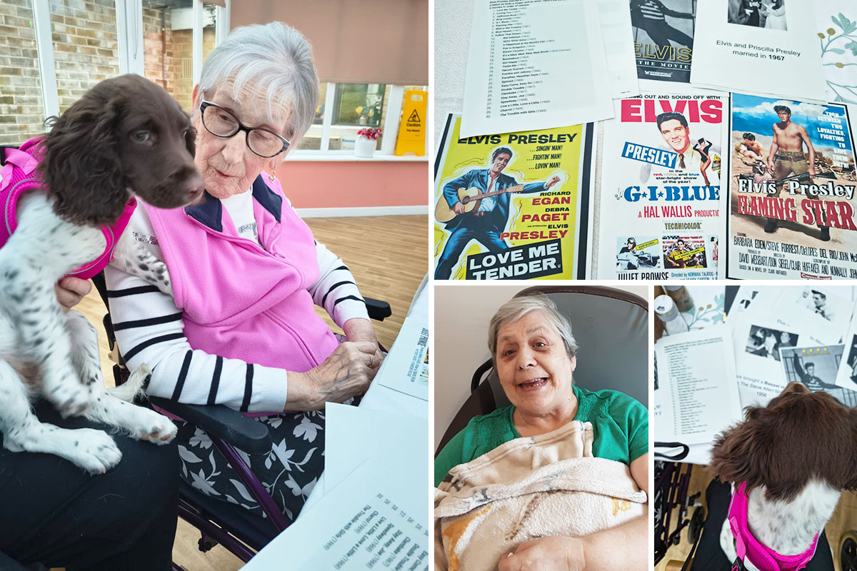 Loose Valley Care Home residents celebrate Elvis’s birthday