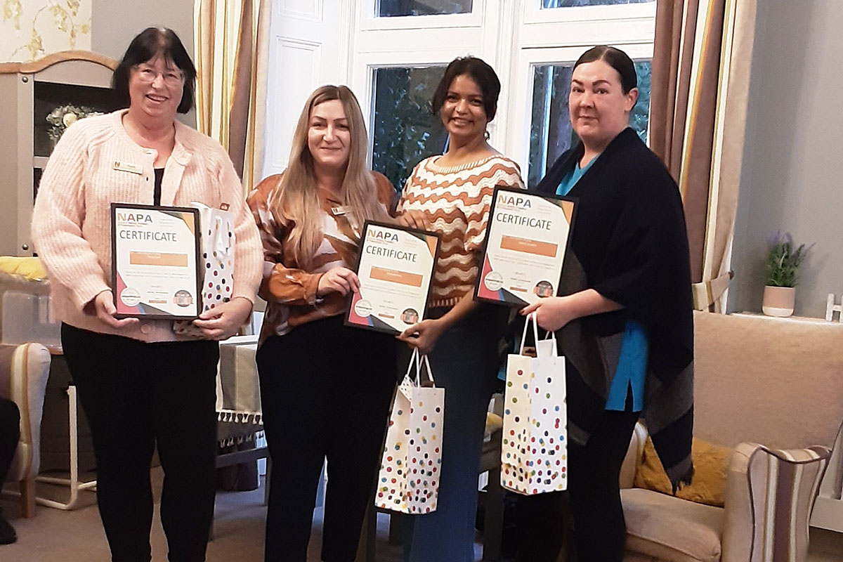 Thanking our Activity Coordinators at Loose Valley Care Home