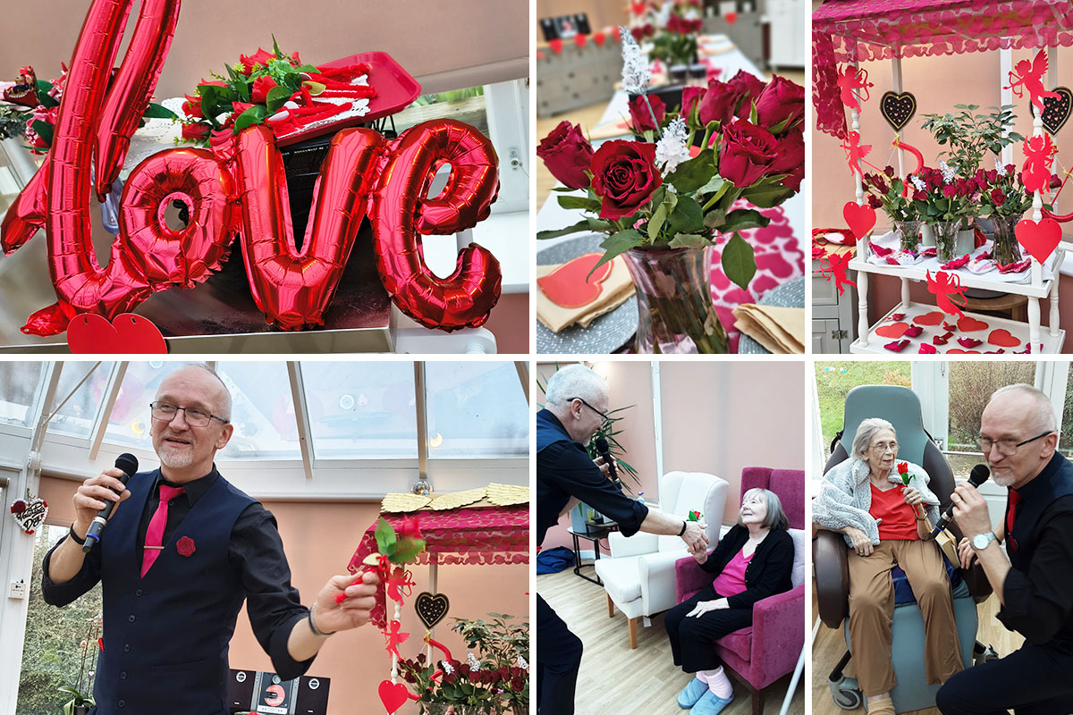 Valentine’s love and music in the air at Loose Valley Care Home