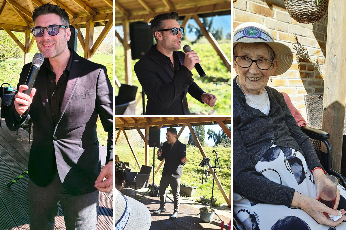 A musical afternoon in the sun at Loose Valley Care Home