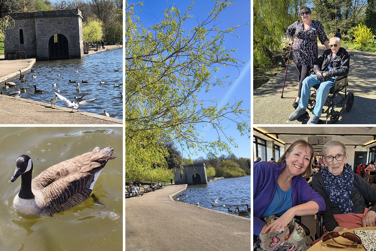 Loose Valley Care Home residents enjoy a sunny outing to Mote Park